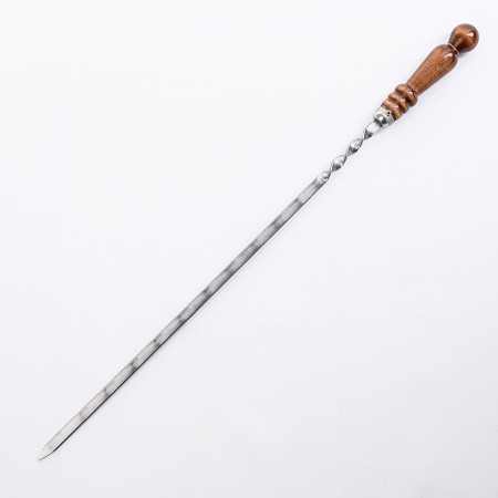 Stainless skewer 670*12*3 mm with wooden handle в Петрозаводске