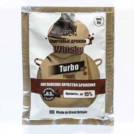 Turbo yeast alcohol BragMan "Whisky TURBO" (72 gr) в Петрозаводске