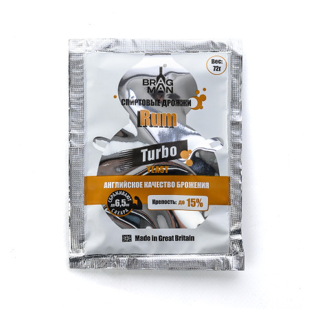 Turbo yeast alcohol BragMan "RUM TURBO" (72 gr) в Петрозаводске