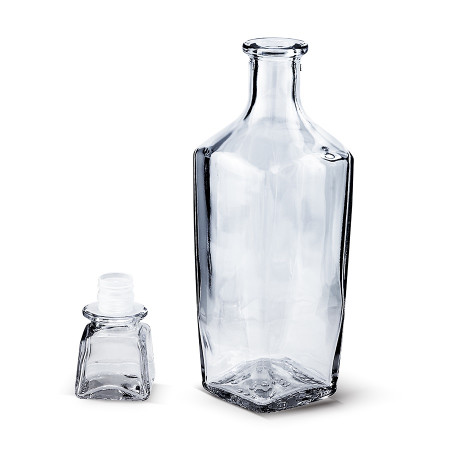 Бутылка (штоф) "Элегант" стеклянная 0,5 литра с пробкой  в Петрозаводске