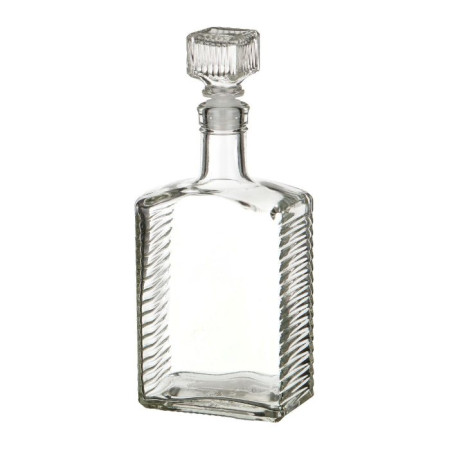 Бутылка (штоф) "Кристалл" стеклянная 0,5 литра с пробкой  в Петрозаводске